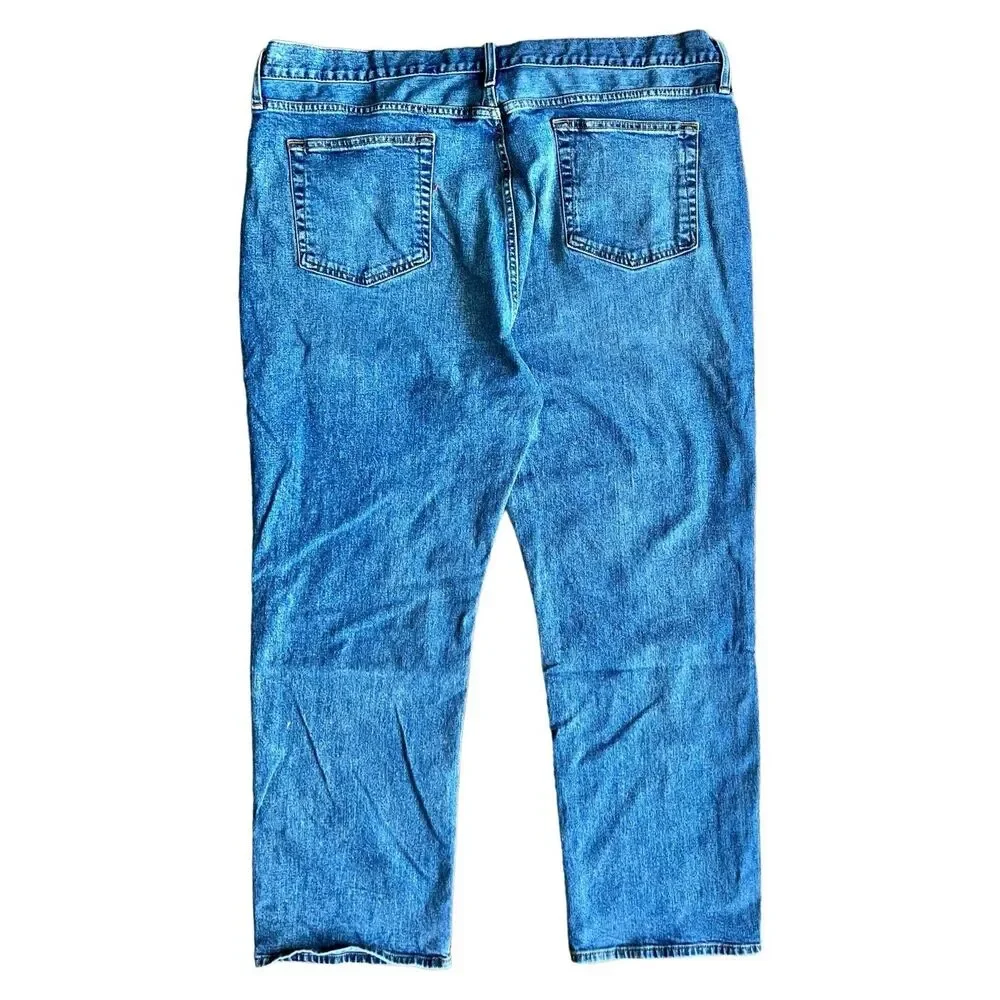 W42 L30 - Mens  Straight Leg Cremieux Jeans w pink paint- W42 L 30